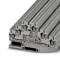 ST 2,5-3L - DIN Rail Mount Terminal Block, 6 Ways, 28 AWG, 12 AWG, 2.5 mm², Clamp, 20 A - PHOENIX CONTACT