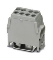 UDB 2X25/16 GY - DIN Rail Mount Terminal Block, Trunk Line Branch, 4 Ways, 8 AWG, 2 AWG, 25 mm², Screw, 101 A - PHOENIX CONTACT