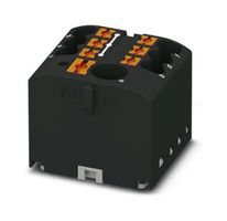 PTFIX 6/6X2,5-G BK - Panel Mount Barrier Terminal Block, Black, 24 A, 450 V, 7 Pole, Push In, 12 AWG - PHOENIX CONTACT