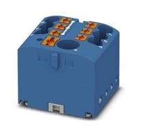 PTFIX 6/6X2,5-G BU - Panel Mount Barrier Terminal Block, Blue, 24 A, 450 V, 7 Pole, Push In, 12 AWG - PHOENIX CONTACT