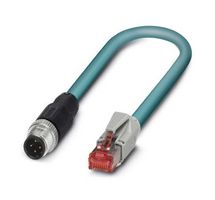 VS-MSD-IP20-93E/3,0 - Sensor Cable, 4P, Cat5, M12 Plug, RJ45 Plug, 4 Positions, 3 m, 9.8 ft - PHOENIX CONTACT