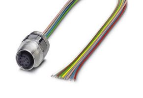 SACC-EC-M12FS-8CON-PG9/0,5 - Sensor Cable, M12 Receptacle, Free End, 8 Positions, 0.5 m, 1.64 ft - PHOENIX CONTACT