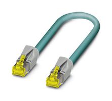 NBC-R4AC-10G/0,3-94F/R4AC-10G - Ethernet Cable, Cat6a, RJ45 Plug to RJ45 Plug, Blue, 0.3 m, 0.984 ft - PHOENIX CONTACT