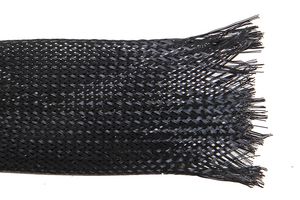 BSFR-040 5M - Sleeving, Expandable Braided, PE (Polyester), Black, 40 mm, 5 m, 16.4 ft - PRO POWER