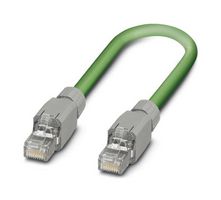 VS-IP20-IP20-93B/5,0 - Ethernet Cable, Cat5e, RJ45 Plug to RJ45 Plug, Green, 5 m, 16.4 ft - PHOENIX CONTACT