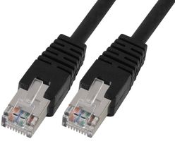 PSG91660 - Ethernet Cable, STP, Cat5e, RJ45 Plug to RJ45 Plug, Black, 0.2 m, 7.9 " - PRO SIGNAL