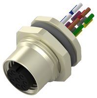 T4171120008-001 - Sensor Cable, M12 Receptacle, Free End, 8 Positions, 200 mm, 7.9 " - TE CONNECTIVITY