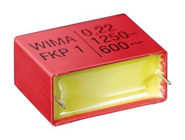 FKP1Y012205H00KSSD - General Purpose Film Capacitor, Double Metallized PP, Radial Box - 2 Pin, 2200 pF, ± 10%, 700 V - WIMA