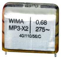 MKX2AW34705F00KSSD - Safety Capacitor, Metallized PP, Radial Box - 2 Pin, 0.47 µF, ± 10%, X2, Through Hole - WIMA