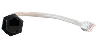 MP002452 - Ethernet Cable, Cat5e, RJ45 Jack to RJ45 Plug, Grey, 200 mm, 7.9 " - MULTICOMP PRO