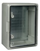 DED014 - IP65 ABS Wall Mount Enclosure with Transparent Door - 400x300x170mm - HYLEC