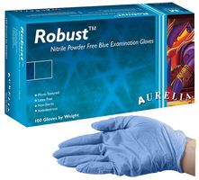 93896 - Robust Strong Blue Powder Free Nitrile Disposable Gloves - Small 100 Pack - AURELIA