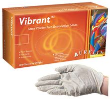 98228 - Vibrant Powder Free Disposable Latex Gloves - Large 100 Pack - AURELIA