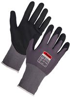 PG10163 - Nitrile Dipped Palm Gloves, Black/Grey Large - PAWA