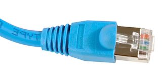 1962-0.5B - Ethernet Cable, Cat5e, RJ45 Plug to RJ45 Plug, STP (Shielded Twisted Pair), Blue, 500 mm, 19.7 " - VIDEK