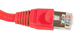 1962-0.5R - Ethernet Cable, Cat5e, RJ45 Plug to RJ45 Plug, STP (Shielded Twisted Pair), Red, 500 mm, 19.7 " - VIDEK