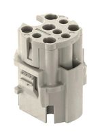 09155123002 - Heavy Duty Connector, Han F+B, Insert, 8+PE Contacts, Plug, Crimp Pin - Contacts Not Supplied - HARTING