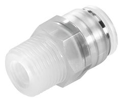 NPQP-D-R14-Q4-FD-P10 - Pneumatic Fitting, Push-In Fitting, R1/4, 10 bar, 4 mm, PP (Polypropylene), NPQP - FESTO