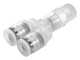 NPQP-Y-R14-Q10-FD-P10 - Pneumatic Fitting, Push-In Y-Fitting, R1/4, 10 bar, 10 mm, PP (Polypropylene), NPQP - FESTO