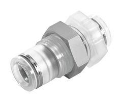 NPQP-H-Q8-E-FD - Pneumatic Fitting, Push-In Bulkhead Fitting, M16, 10 bar, 8 mm, PP (Polypropylene), NPQP - FESTO