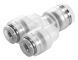 NPQP-Y-Q6-Q4-FD-P10 - Pneumatic Fitting, Push-In Y-Fitting, 10 bar, 6 mm, PP (Polypropylene), NPQP - FESTO