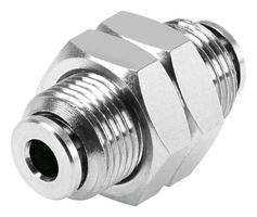 NPQH-H-Q4-E-P10 - Pneumatic Fitting, Push-In Bulkhead Fitting, M12, 20 bar, 4 mm, Brass, NPQH - FESTO