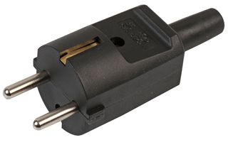 ECS001-SCH - Power Entry Connector, Schuko, 16 A, Black, Nylon (Polyamide) Body, 250 V - PRO ELEC