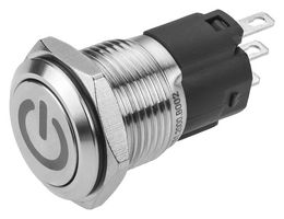 82-4151.2000.B002 - Vandal Resistant Switch, Engraved, Standby, 82, 16 mm, SPDT, Maintained, Round Flush - EAO