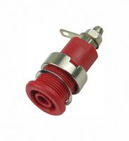 MP770555 - Banana Test Connector, Jack, Panel Mount, 32 A, 1 kV, Nickel Plated Contacts, Red - MULTICOMP PRO