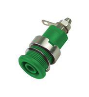 MP770558 - Banana Test Connector, Jack, Panel Mount, 32 A, 1 kV, Nickel Plated Contacts, Green - MULTICOMP PRO