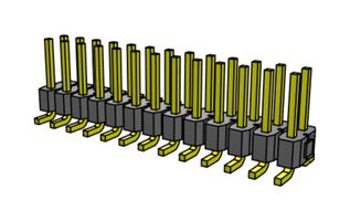 TSM-113-01-S-DV . - Pin Header, Board-to-Board, 2.54 mm, 2 Rows, 26 Contacts, Surface Mount Straight, TSM Series - SAMTEC