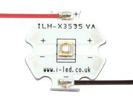 ILH-XN01-S400-SC211-WIR200. - UV Emitter Module, 1 Chip, 400 to 410 nm, 55˚ (±27.5°), 1.05 W, 200 mm Red & Black, Star PCB - INTELLIGENT LED SOLUTIONS
