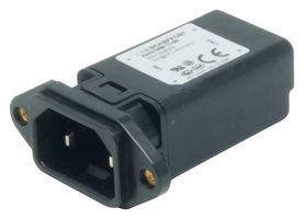 FN9274MB-6-05 - IEC Power Connector, IEC C18 Inlet, 6 A, 250 VAC, Quick Connect, Flange Mount, FN9274 - SCHAFFNER