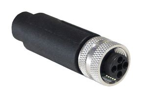 PXPTPU12FBF04TCL010PUR - Sensor Cable, M12 Receptacle, Free End, 5 Positions, 1 m, 3.3 ft, PXP - BULGIN LIMITED