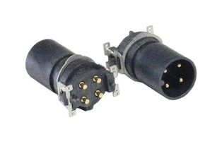 PXPLCP12SMM04APC - Sensor Connector, PXP Series, M12, Male, 4 Positions, PCB Pin, Straight Surface Mount - BULGIN LIMITED