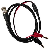 MP770800 - BNC Breakout, BNC Plug, 4mm Stackable Banana Plugs x2, 3.64 ft, 1.11 m, Black, 5 A - MULTICOMP PRO
