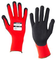 2048 - Flex Plus Sandy Nitrile Dipped Palm Coated Gloves, Red Medium - AURELIA