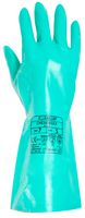 3018 - Chem Max Flock Lined Nitrile Chemical Gauntlet, Green Medium - AURELIA