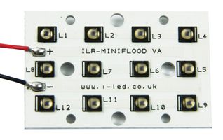 ILR-IW12-94SL-SC211-WIR200. - IR LED Module, 12 Chip, 940 nm, 16.08 W/Sr, Square PCB/M3 Hole, 38.4 to 43.2 V, 200 mm Red & Black - INTELLIGENT LED SOLUTIONS