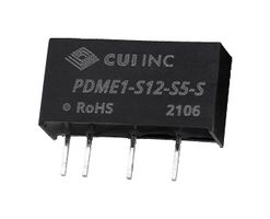 PDME1-S12-S5-S - Isolated Through Hole DC/DC Converter, ITE, 1:1, 1 W, 1 Output, 5 V, 200 mA - CUI