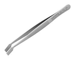 92 01 06 - Tweezers, Gripping, 30° Bent, Blunt, Flat, 120 mm, Stainless Steel - KNIPEX