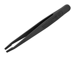 92 09 04 ESD - Tweezers, ESD Safe, Straight, Flat, 115 mm, Carbon Fibre Reinforced Plastic - KNIPEX