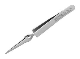 92 91 01 - Tweezers, Precision, Cross Jaw, Point, 120 mm, Stainless Steel - KNIPEX