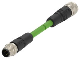 TAD14545101-040 - Sensor Cable, D-Code, M12 Plug, M12 Receptacle, 4 Positions, 4 m, 13.1 ft - TE CONNECTIVITY