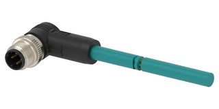 TAD1423A201-005 - Sensor Cable, D-Code, 90° M12 Plug, Free End, 4 Positions, 5 m, 16.4 ft - TE CONNECTIVITY