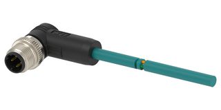 TAD2423A201-020 - Sensor Cable, D-Code, 90° M12 Plug, Free End, 4 Positions, 2 m, 6.6 ft - TE CONNECTIVITY