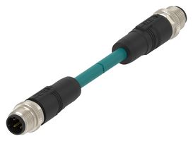 TAD2473A201-005 - Sensor Cable, D-Code, M12 Plug, M12 Plug, 4 Positions, 5 m, 16.4 ft - TE CONNECTIVITY