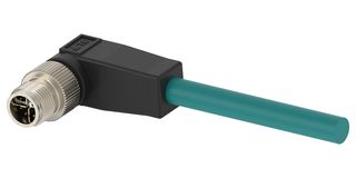 TAX3822A202-005 - Sensor Cable, X-Code, 90° M12 Plug, Free End, 8 Positions, 5 m, 16.4 ft - TE CONNECTIVITY