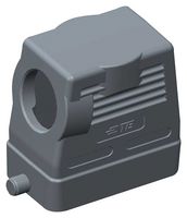 T1330100121-000 - Heavy Duty Connector, Hood, Side Entry, Aluminium Alloy Body, 1 Lever, H10B - TE CONNECTIVITY