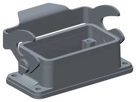 T1500103000-000 - Heavy Duty Connector, Base, Bulkhead Mount, Aluminium Alloy Body, 1 Lever, H10B - TE CONNECTIVITY